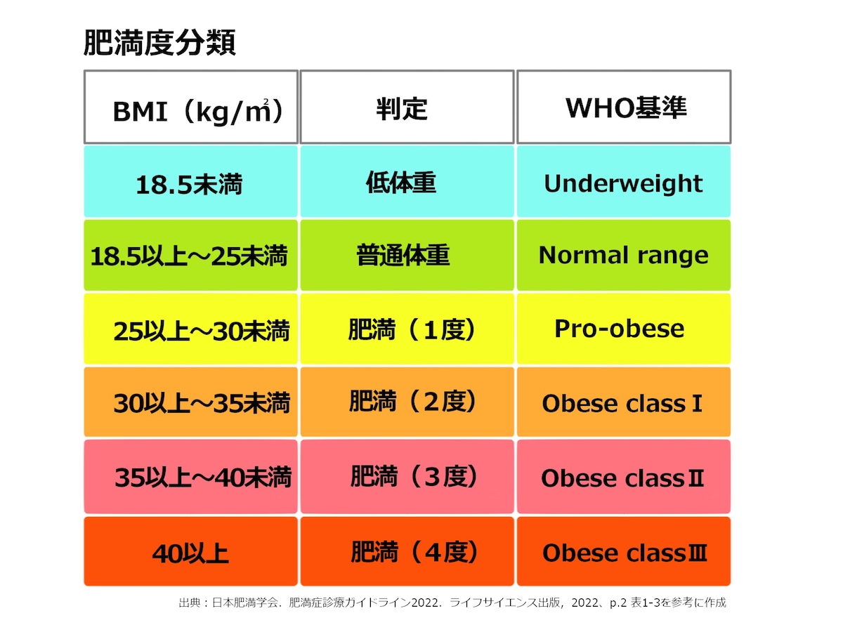 BMI判定基準